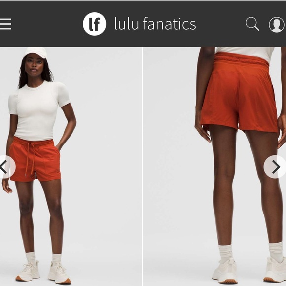 NWT Lululemon Dance Studio High Rise Short 3.5” w Pockets Sz 8 Autumn Rust